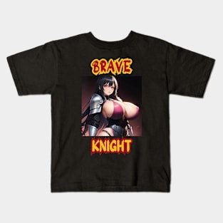 Brave Knight Anime Girl Kids T-Shirt